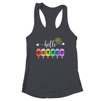 Hello Summer Ice Cream Family Vacation Popsicle Ice Beach Shirt & Tank Top | siriusteestore