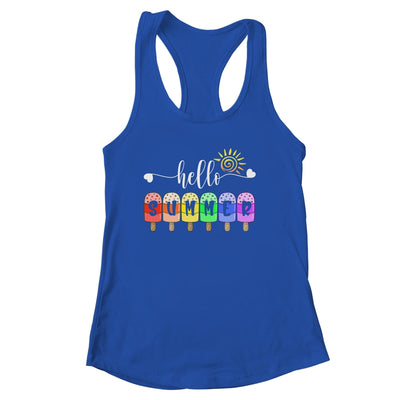 Hello Summer Ice Cream Family Vacation Popsicle Ice Beach Shirt & Tank Top | siriusteestore