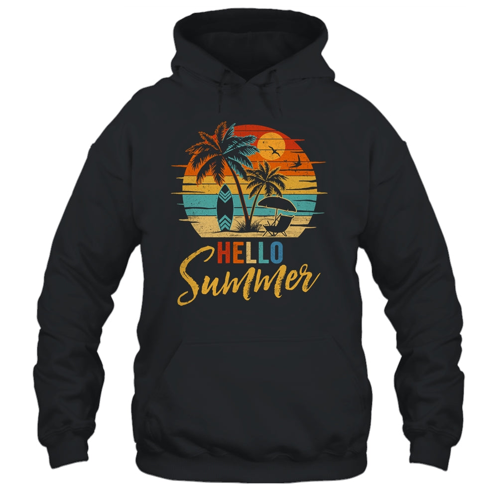 Hello Summer Retro Beach Vacation Family Matching Men Women Shirt & Tank Top | siriusteestore