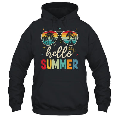 Hello Summer Retro Happy Summer Vacation Beach Men Women Shirt & Tank Top | siriusteestore