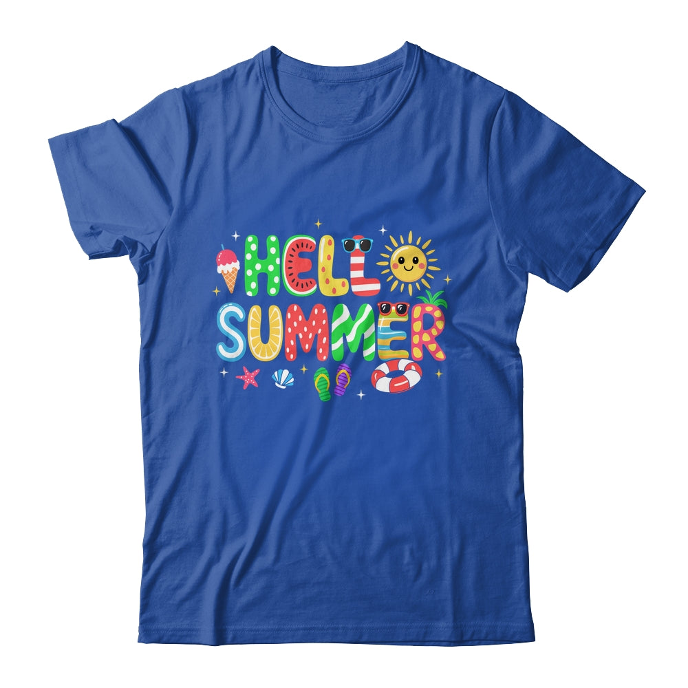 Hello Summer Vacation Ice Cream Popsicle Watermelon Beach Shirt & Tank Top | siriusteestore