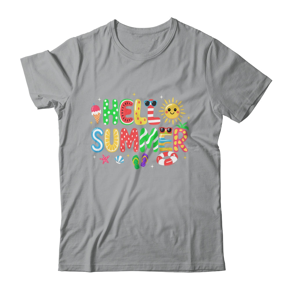 Hello Summer Vacation Ice Cream Popsicle Watermelon Beach Shirt & Tank Top | siriusteestore