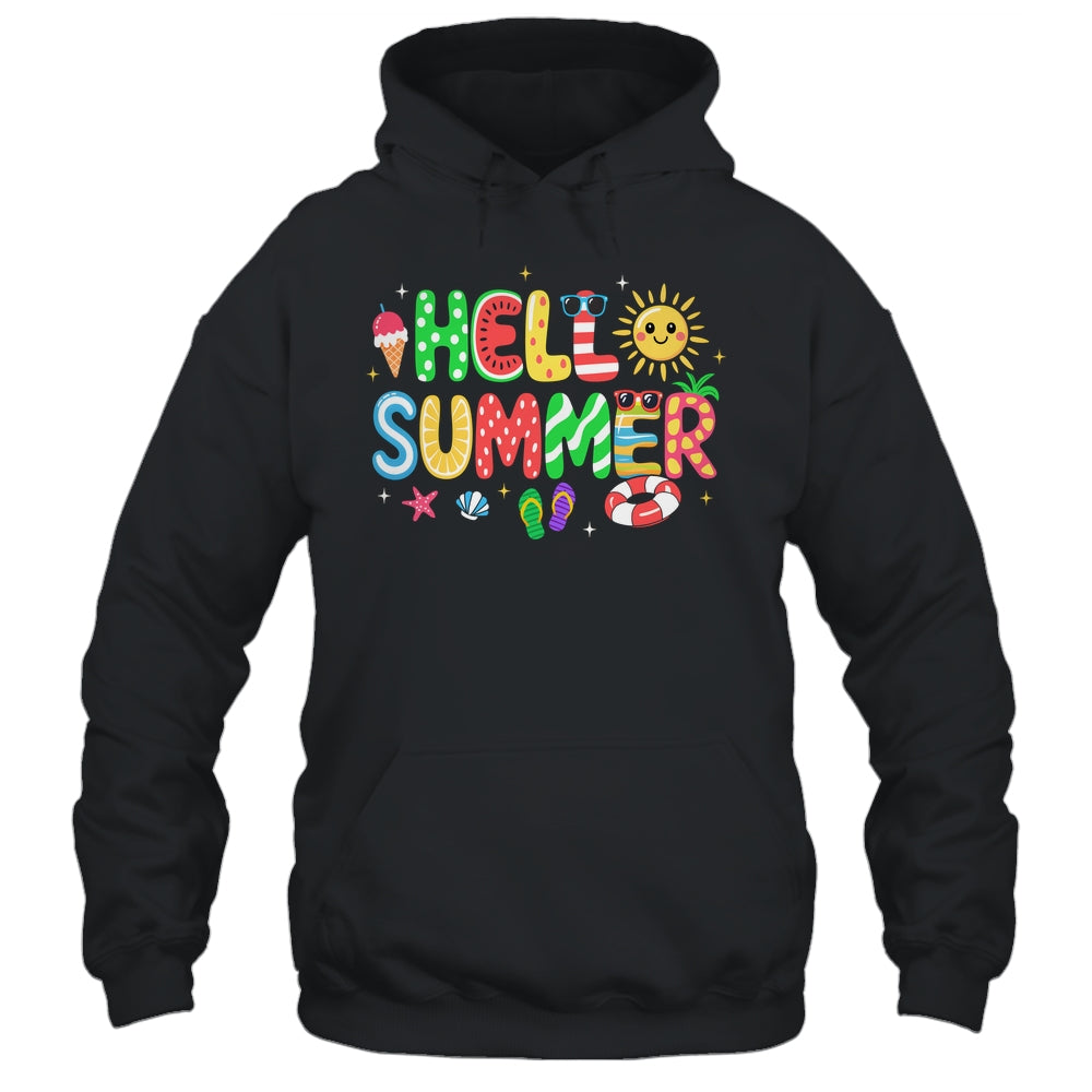 Hello Summer Vacation Ice Cream Popsicle Watermelon Beach Shirt & Tank Top | siriusteestore