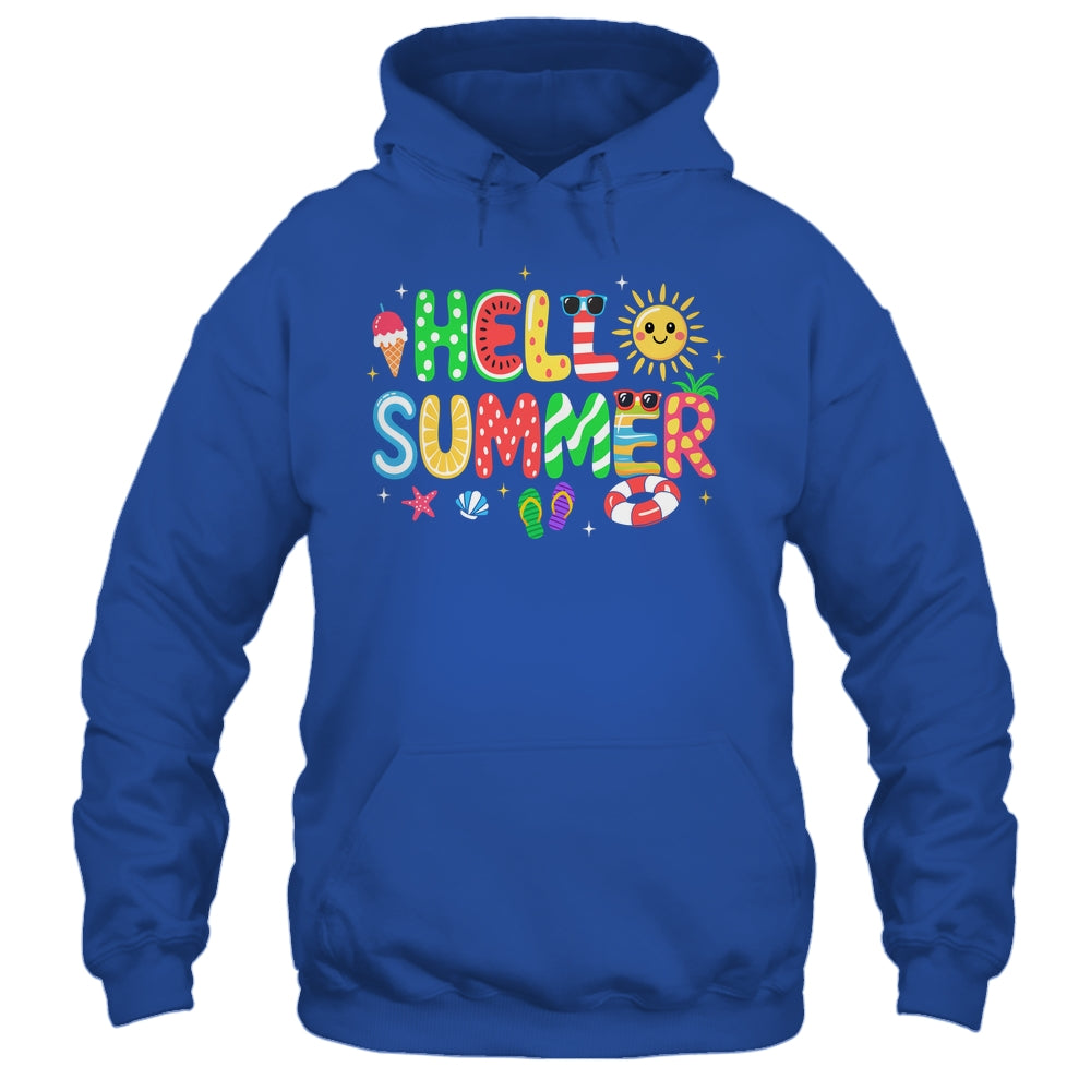 Hello Summer Vacation Ice Cream Popsicle Watermelon Beach Shirt & Tank Top | siriusteestore