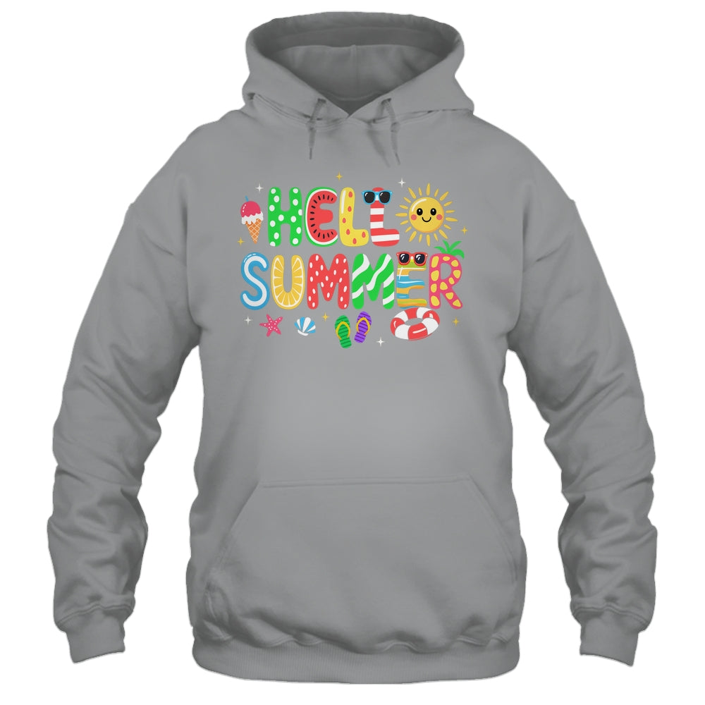 Hello Summer Vacation Ice Cream Popsicle Watermelon Beach Shirt & Tank Top | siriusteestore