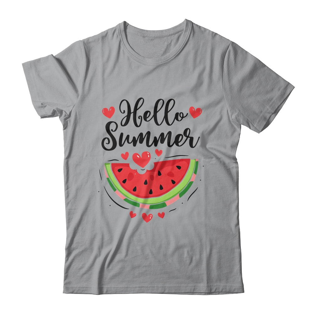 Hello Summer Watermelon Vacation Season Beach Summer Shirt & Tank Top | siriusteestore