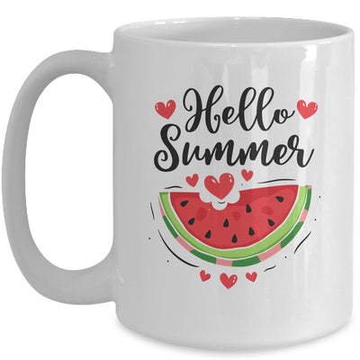Hello Summer Watermelon Vacation Season Beach Summer Mug | siriusteestore