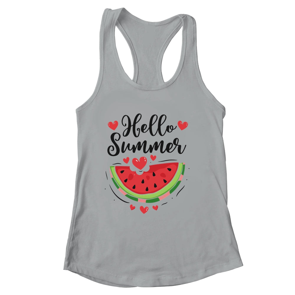 Hello Summer Watermelon Vacation Season Beach Summer Shirt & Tank Top | siriusteestore