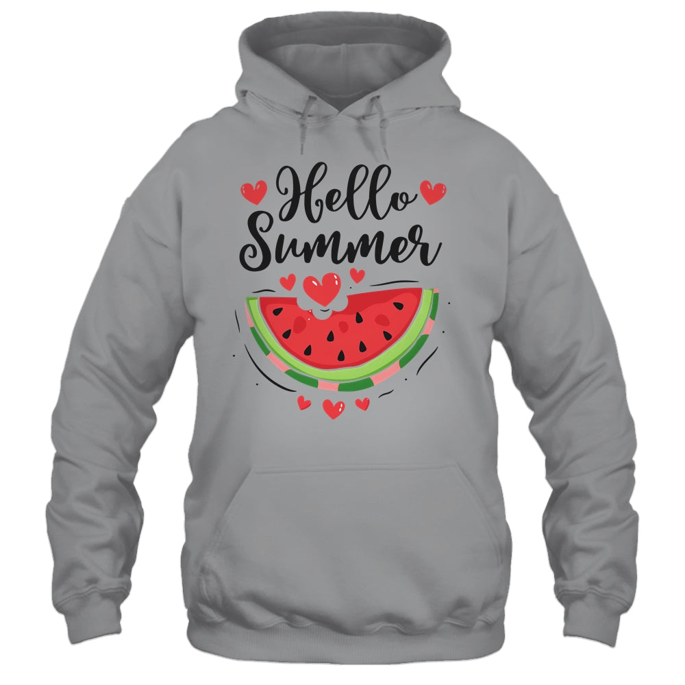 Hello Summer Watermelon Vacation Season Beach Summer Shirt & Tank Top | siriusteestore