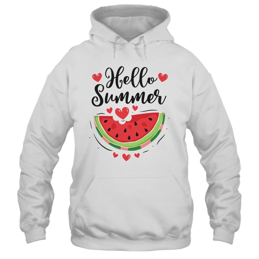 Hello Summer Watermelon Vacation Season Beach Summer Shirt & Tank Top | siriusteestore