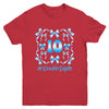 Hello Ten Double Digits Blue Coquette Bow 10th Birthday Girl Youth Shirt | siriusteestore