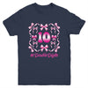 Hello Ten Double Digits Pink Coquette Bow 10th Birthday Girl Youth Shirt | siriusteestore