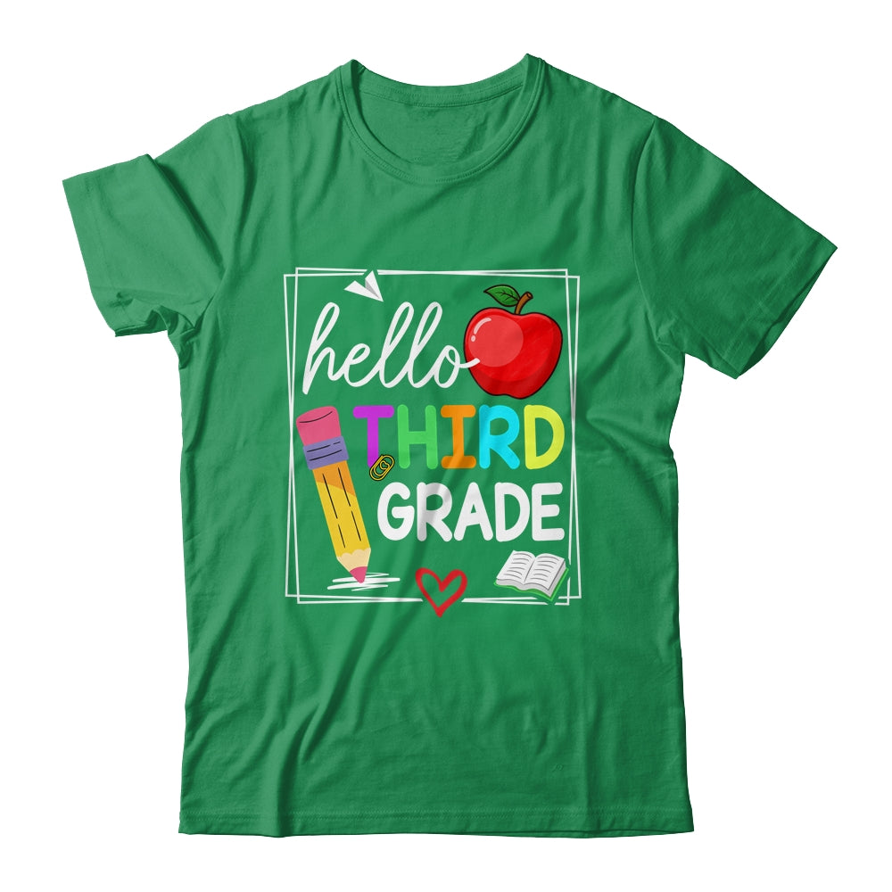 Hello Third Grade Team 3rd Grade Back To School Teacher Kids Shirt & Hoodie | siriusteestore