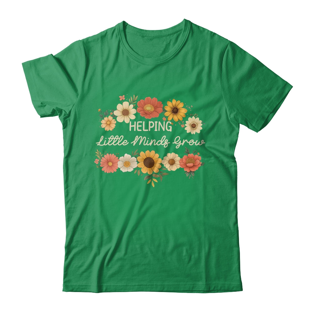 Helping Little Minds Grow Teacher Wildflower Back To School Shirt & Hoodie | siriusteestore