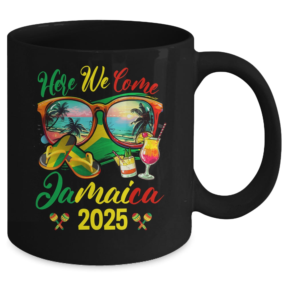 Here We Come Jamaica 2025 Family Vacation Matching Group Mug | siriusteestore
