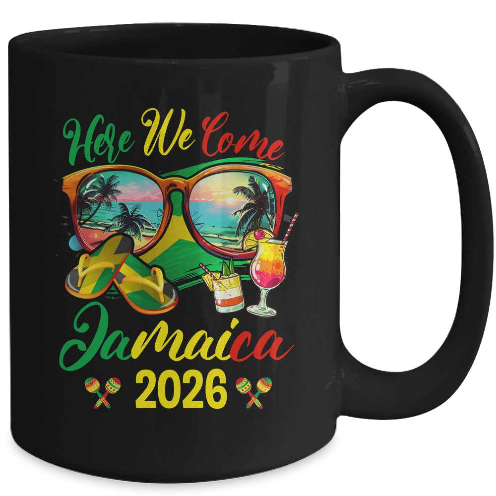 Here We Come Jamaica 2026 Family Vacation Matching Group Mug | siriusteestore