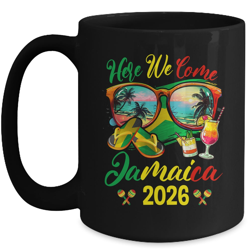 Here We Come Jamaica 2026 Family Vacation Matching Group Mug | siriusteestore