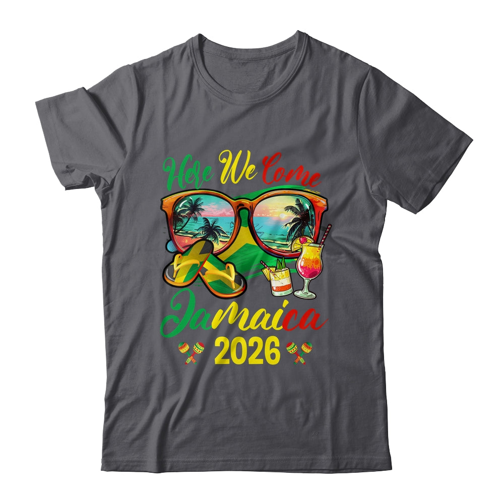 Here We Come Jamaica 2026 Family Vacation Matching Group Shirt & Tank Top | siriusteestore