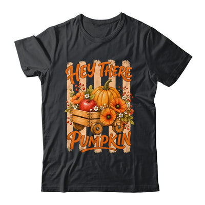 Hey There Pumpkin Striped Fall Autumn Retro Thanksgiving Shirt & Hoodie | siriusteestore