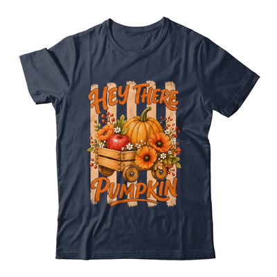 Hey There Pumpkin Striped Fall Autumn Retro Thanksgiving Shirt & Hoodie | siriusteestore