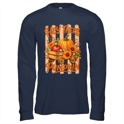 Hey There Pumpkin Striped Fall Autumn Retro Thanksgiving Shirt & Hoodie | siriusteestore