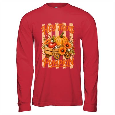 Hey There Pumpkin Striped Fall Autumn Retro Thanksgiving Shirt & Hoodie | siriusteestore