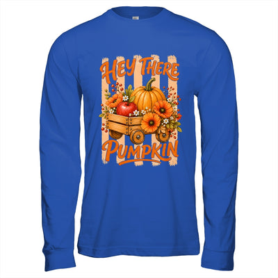 Hey There Pumpkin Striped Fall Autumn Retro Thanksgiving Shirt & Hoodie | siriusteestore