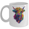 Highland Cow Colorful Lover Design For Girls Women Mom Woman Mug | siriusteestore