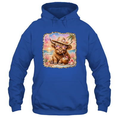 Highland Cow Cute Cow Summer Beach Leopard Women Girl Shirt & Tank Top | siriusteestore