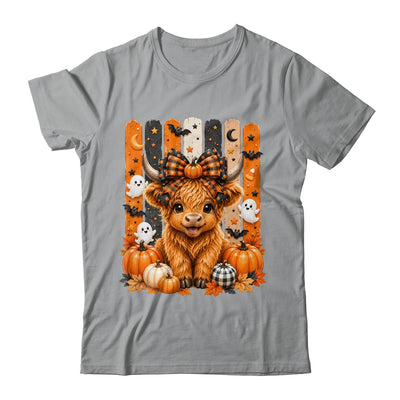 Highland Cow Halloween Spooky Fall Cow Pumpkins Bows Ghosts Shirt & Hoodie | siriusteestore