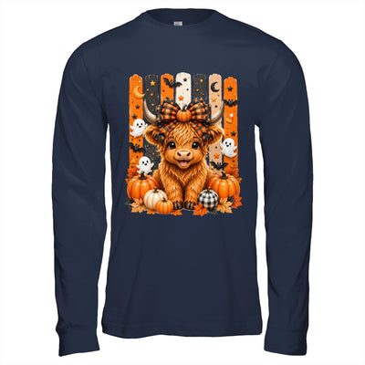 Highland Cow Halloween Spooky Fall Cow Pumpkins Bows Ghosts Shirt & Hoodie | siriusteestore