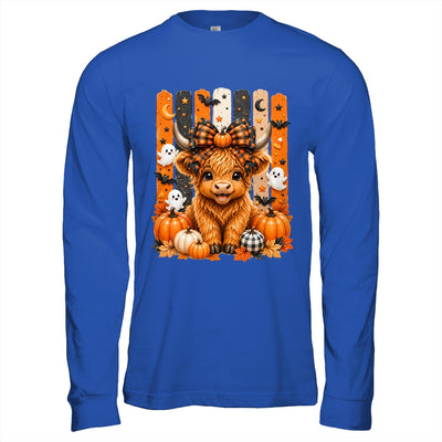 Highland Cow Halloween Spooky Fall Cow Pumpkins Bows Ghosts Shirt & Hoodie | siriusteestore