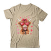Highland Cow Valentine Coquette Valentine's Day Retro Heart Shirt & Sweatshirt | siriusteestore