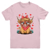Highland Cow Valentines Funny Hearts Valentine Cow Youth Shirt | siriusteestore