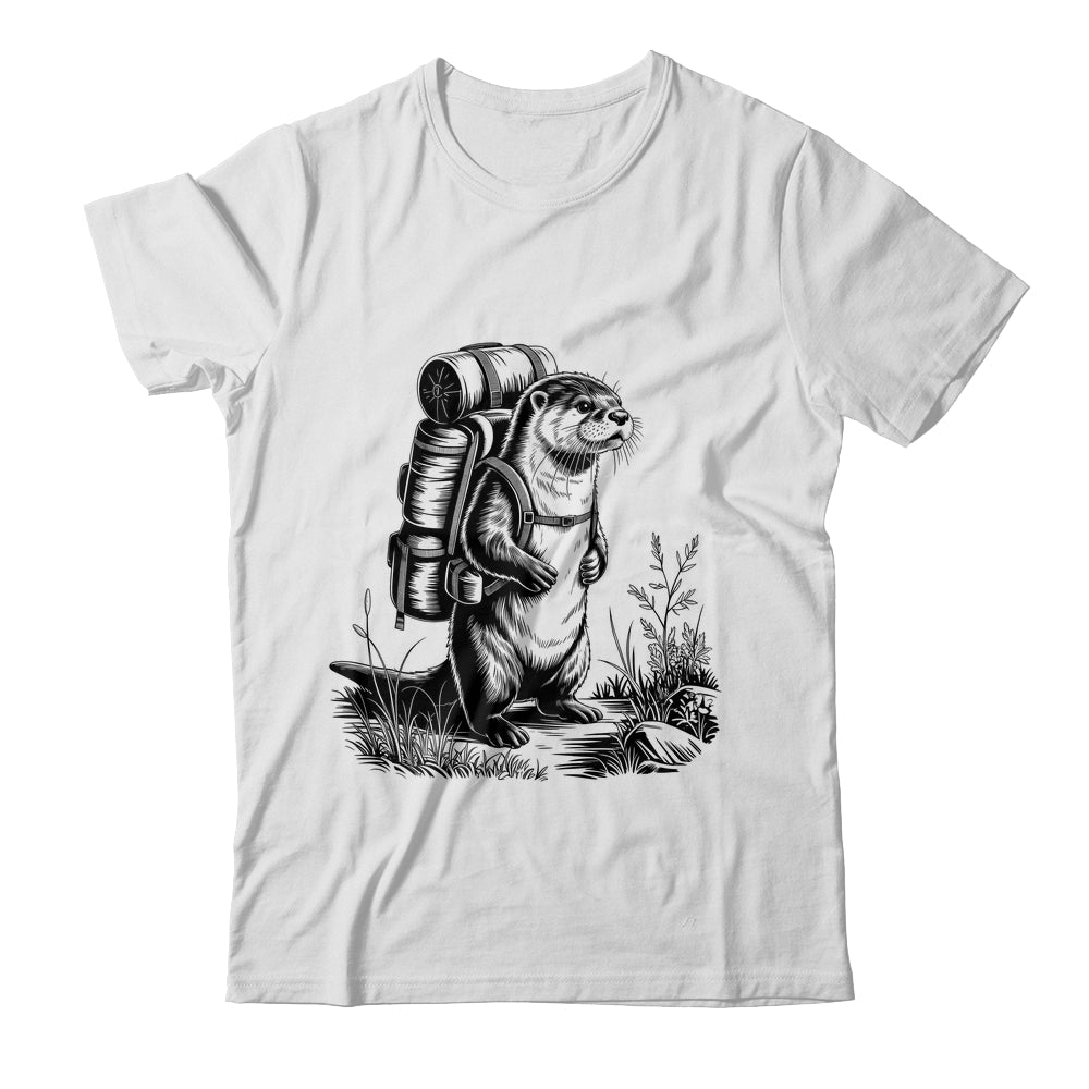 Hiking River Otter Backpacking Animals Funny Men Women Shirt & Tank Top | siriusteestore