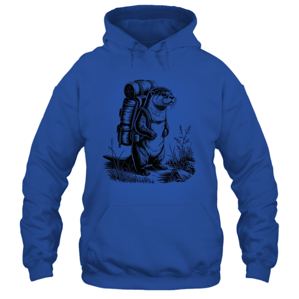 Hiking River Otter Backpacking Animals Funny Men Women Shirt & Tank Top | siriusteestore