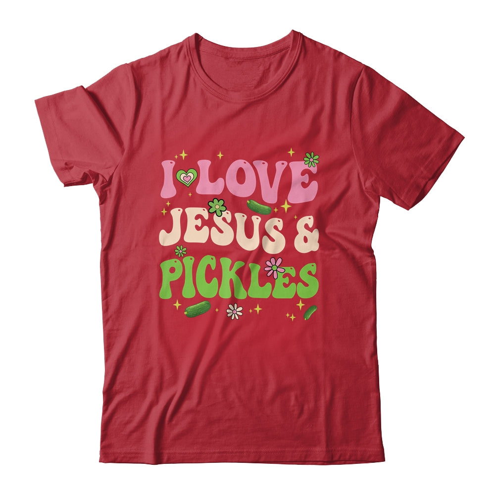 Hippie Groovy I Love Jesus Pickles Cucumber Vegetarian Shirt & Tank Top | siriusteestore