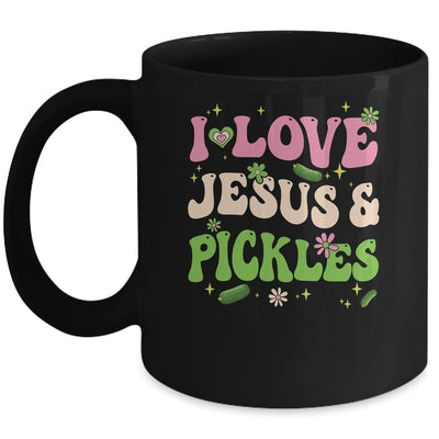 Hippie Groovy I Love Jesus Pickles Cucumber Vegetarian Mug | siriusteestore