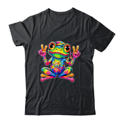 Hippie Tie Dye Frog 70s 60s Costume Peace Sign Men Women Shirt & Tank Top | siriusteestore
