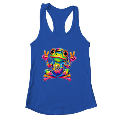 Hippie Tie Dye Frog 70s 60s Costume Peace Sign Men Women Shirt & Tank Top | siriusteestore