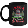 Hippo Xmas Tree Lights I Want A Hippopotamus For Christmas Mug | siriusteestore