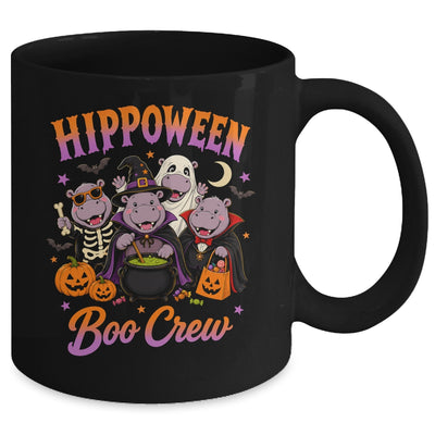 Hippoween Boo Crew Ghost Skeleton Funny Hippo Halloween Mug | siriusteestore