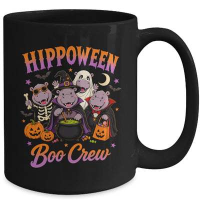 Hippoween Boo Crew Ghost Skeleton Funny Hippo Halloween Mug | siriusteestore
