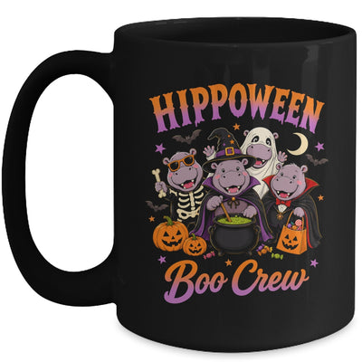 Hippoween Boo Crew Ghost Skeleton Funny Hippo Halloween Mug | siriusteestore