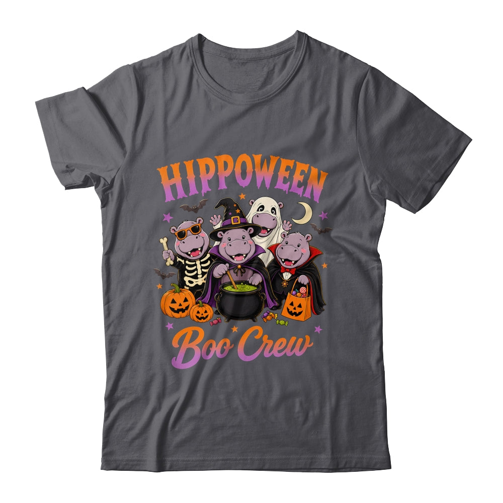 Hippoween Boo Crew Ghost Skeleton Funny Hippo Halloween Shirt & Hoodie | siriusteestore