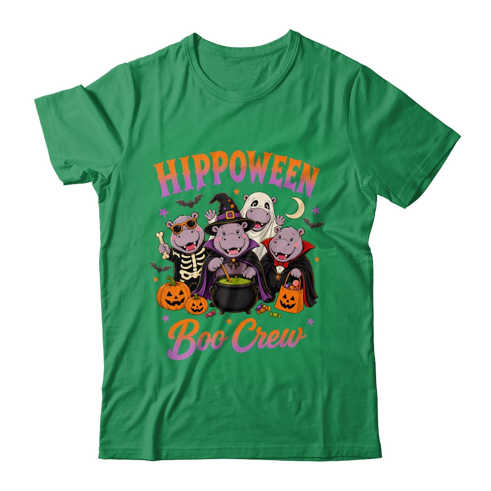 Hippoween Boo Crew Ghost Skeleton Funny Hippo Halloween Shirt & Hoodie | siriusteestore