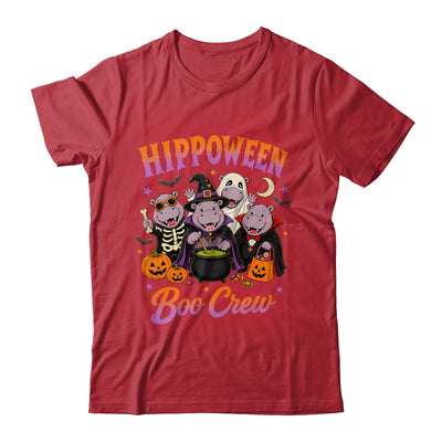 Hippoween Boo Crew Ghost Skeleton Funny Hippo Halloween Shirt & Hoodie | siriusteestore