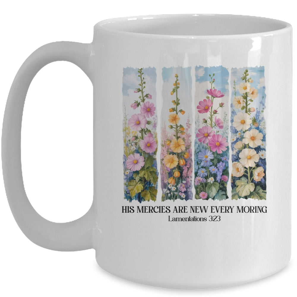 His Mercies Are New Every Morning Christian Bible Religious Mug | siriusteestore