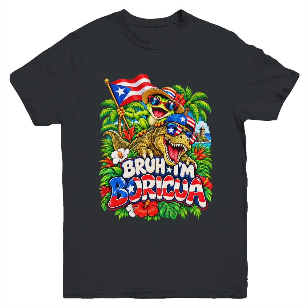 Hispanic Heritage Month Boricua Boys Girls Puerto Rico Kids Youth Shirt | siriusteestore