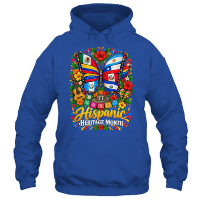 Hispanic Heritage Month Latino Countries Flags Butterfly Shirt & Tank Top | siriusteestore